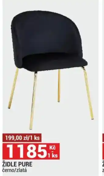 Merkury Market Židle pure černo/zlatá nabídka