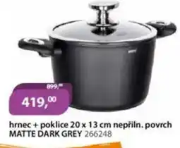 M.A.T. Hrnec + poklice 20 x 13 cm nepřiln. povrch matte dark grey nabídka