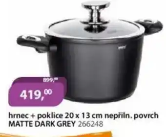 M.A.T. Hrnec + poklice 20 x 13 cm nepřiln. povrch matte dark grey nabídka