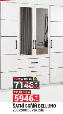 Merkury Market Šatní skříň belluno nabídka