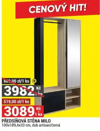 Merkury Market Předsíňová stěna milo nabídka