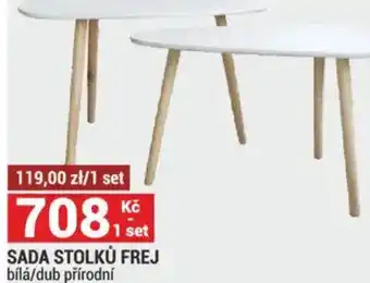 Merkury Market Sada stolků frej bílá/dub přírodní nabídka