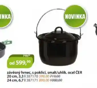 M.A.T. Závěsný hrnec, s poklicí, smalt/uhlík. ocel čer nabídka