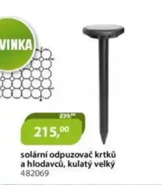 M.A.T. Solární odpuzovač krtků a hlodavců, kulatý velký nabídka