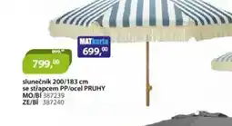 M.A.T. Slunečník 200/183 cm se střapcem pp/ocel pruhy nabídka