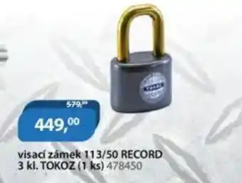 M.A.T. Visací zámek 113/50 record 3 kl. tokoz nabídka