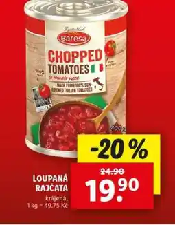 Lidl Baresa Loupaná rajčata nabídka