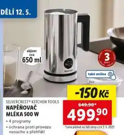 Lidl SILVERCREST KITCHEN TOOLS NAPĚŇOVAČ MLÉKA 500 W nabídka