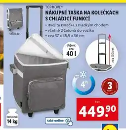 Lidl TOPMOVE NÁKUPNÍ TAŠKA NA KOLEČKÁCH S CHLADICÍ FUNKCÍ nabídka