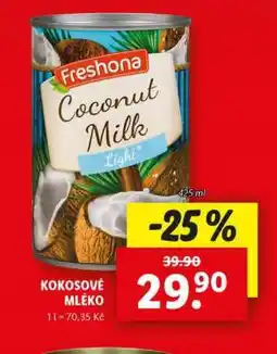 Lidl Kokosové mléko nabídka