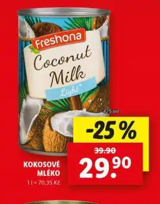 Lidl Kokosové mléko nabídka