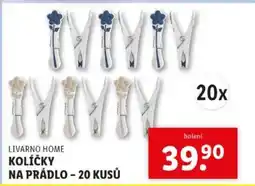 Lidl LIVARNO HOME KOLÍČKY NA PRÁDLO – 20 KUSŮ nabídka