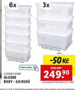 Lidl LIVARNO HOME ÚLOŽNÉ BOXY – 3/6 KUSŮ nabídka