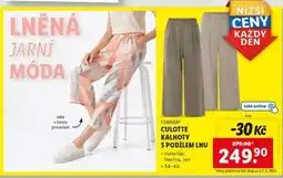 Lidl ESMARA CULOTTE KALHOTY S PODÍLEM LNU nabídka