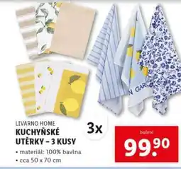 Lidl LIVARNO HOME Kuchyňské utěrky - 3 kusy nabídka