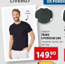 Lidl LIVERGY TRIKO S PODÍLEM LNU nabídka