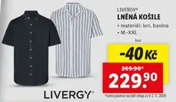 Lidl LIVERGY LNĚNÁ KOŠILE nabídka