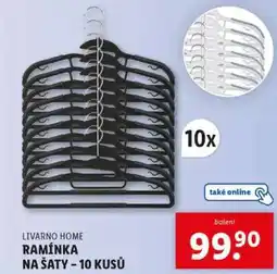 Lidl LIVARNO HOME RAMÍNKA NA ŠATY – 10 KUSŮ nabídka