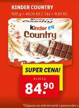 Lidl KINDER COUNTRY nabídka