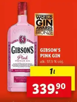 Lidl Gibson‘s PINK GIN nabídka