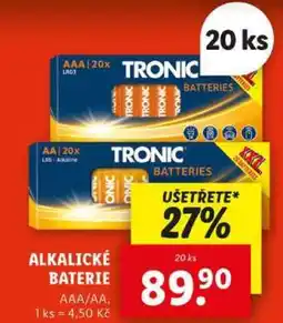 Lidl TRONIC Alkalické Baterie nabídka