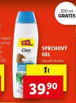Lidl CIEN SPRCHOVÝ GEL nabídka