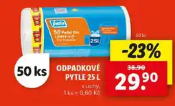 Lidl Odpadkové pytle 25 l nabídka