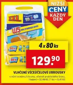 Lidl VLHČENÉ VÍCEÚČELOVÉ UBROUSKY nabídka