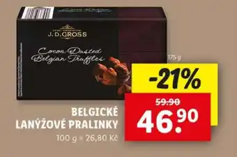 Lidl BELGICKÉ LANÝŽOVÉ PRALINKY nabídka