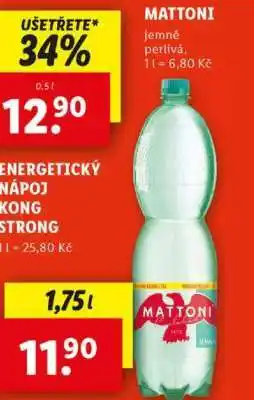 Lidl MATTONI jemně perlivá 1,75 l nabídka
