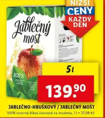 Lidl JABLEČNO HRUŠKOVÝ JABLEČNÝ MOŠT nabídka