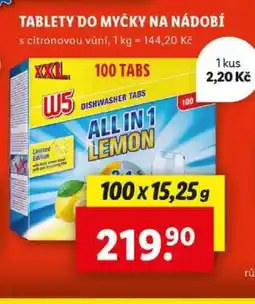Lidl TABLETY DO MYČKY NA NÁDOBÍ nabídka