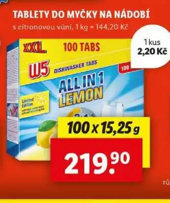 Lidl TABLETY DO MYČKY NA NÁDOBÍ nabídka