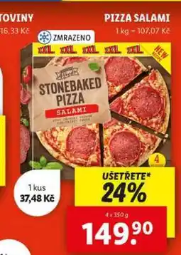 Lidl Alfredo Stonebaked Pizza Salami nabídka