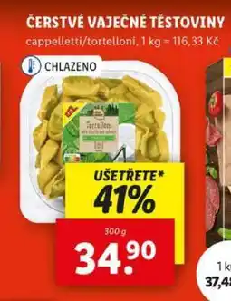 Lidl Čerstvé vaječné těstoviny nabídka