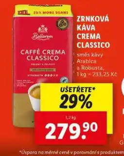 Lidl ZRNKOVÁ KÁVA CREMA CLASSICO nabídka