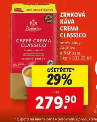 Lidl ZRNKOVÁ KÁVA CREMA CLASSICO nabídka