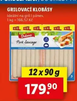 Lidl Grilovací klobásy nabídka