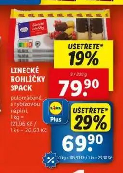 Lidl Linecké rohlíčky 3pack nabídka
