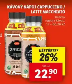Lidl Kávový nápoj Cappuccino / Latte Macchiato nabídka
