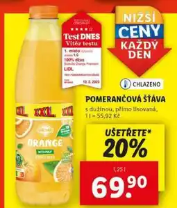 Lidl Pomerančová šťáva nabídka