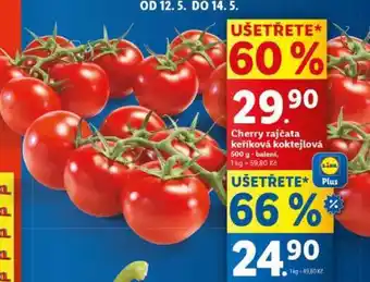 Lidl Cherry rajčata keříková koktejlová nabídka