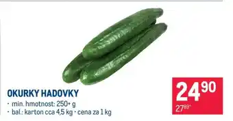 Makro Okurky hadovky nabídka