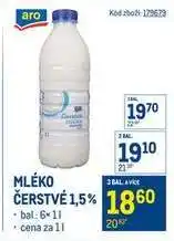 Makro Mléko čerstvé 1,5 % nabídka