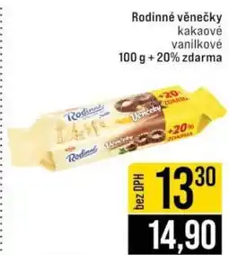 Jip Rodinné věnečky kakaové vanilkové nabídka