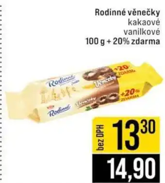 Jip Rodinné věnečky kakaové vanilkové nabídka