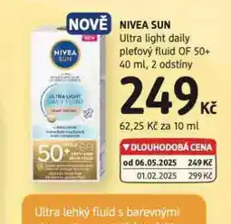 dm drogerie Nivea sun pleťový fluid of 50+ nabídka