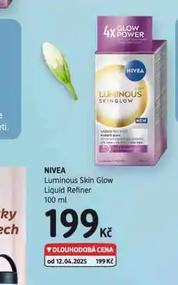 dm drogerie Nivea luminous skin glow liquid refiber nabídka