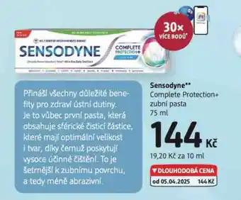 dm drogerie Sensodyne zubní pasta nabídka