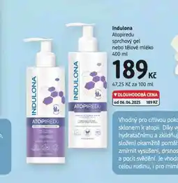 dm drogerie Indulona sprchový gel nabídka